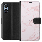 Plånboksfodral till Sony Xperia 5 V med Rosa Hjärta motiv Plånboksfodral till Sony Xperia 5 V med Rosa Hjärta motiv