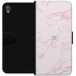 Plånboksfodral till Sony Xperia Z3 med Rosa Hjärta motiv