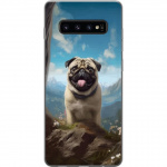 Mobilskal till Samsung Galaxy S10 med Glad Hund motiv