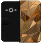 Plånboksfodral till Samsung Galaxy Xcover 3 med 3D Guld motiv