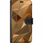 Plånboksfodral till Samsung Galaxy Xcover 4 med 3D Guld motiv