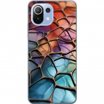 Mobilskal till Xiaomi 11 Lite 5G NE med Metalliskt mönster motiv