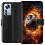 Plånboksfodral till Xiaomi 12 Pro med Fotboll motiv