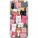Mobilskal till Xiaomi Mi A2 Lite med Kattmönster motiv Mobilskal till Xiaomi Mi A2 Lite med Kattmönster motiv