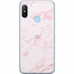 Mobilskal till Xiaomi Mi A2 Lite med Rosa Hjärta motiv Mobilskal till Xiaomi Mi A2 Lite med Rosa Hjärta motiv