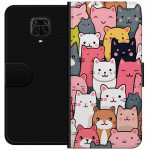 Plånboksfodral till Xiaomi Redmi Note 9 Pro med Kattmönster motiv Plånboksfodral till Xiaomi Redmi Note 9 Pro med Kattmönster motiv