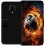 Plånboksfodral till Xiaomi Redmi Note 9 Pro med Fotboll motiv