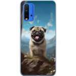 Mobilskal till Xiaomi Redmi 9T med Glad Hund motiv Mobilskal till Xiaomi Redmi 9T med Glad Hund motiv