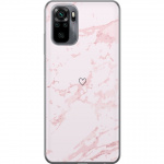 Mobilskal till Xiaomi Redmi Note 10 med Rosa Hjärta motiv