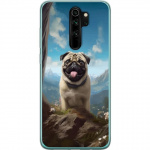 Mobilskal till Xiaomi Redmi Note 8 Pro med Glad Hund motiv