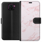 Plånboksfodral till Xiaomi Redmi Note 9 med Rosa Hjärta motiv Plånboksfodral till Xiaomi Redmi Note 9 med Rosa Hjärta motiv