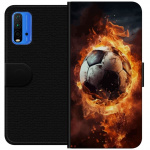 Plånboksfodral till Xiaomi Redmi Note 9 4G med Fotboll motiv