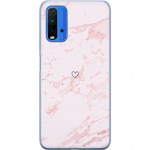 Mobilskal till Xiaomi Redmi Note 9 4G med Rosa Hjärta motiv Mobilskal till Xiaomi Redmi Note 9 4G med Rosa Hjärta motiv