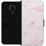 Plånboksfodral till Xiaomi Redmi Note 9S med Rosa Hjärta motiv