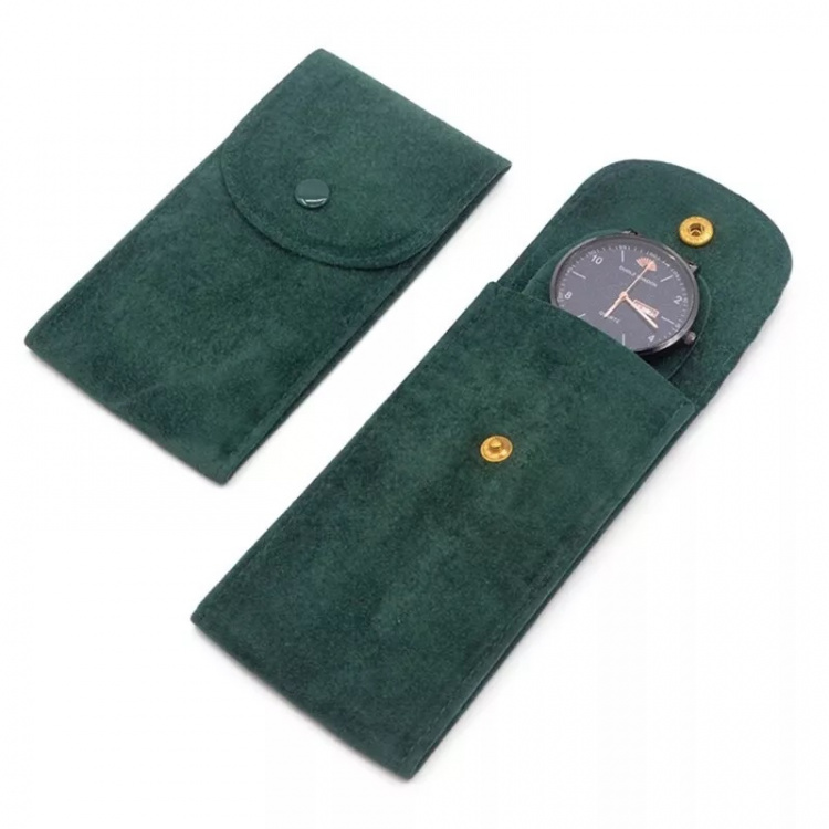 Klockfodral i sammetsliknande material, Grön Klockfodral i sammetsliknande material, Grön