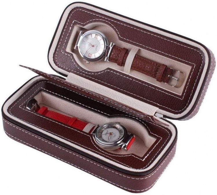 Klockfodral för 2 klockor, Brun Klockfodral för 2 klockor, Brun