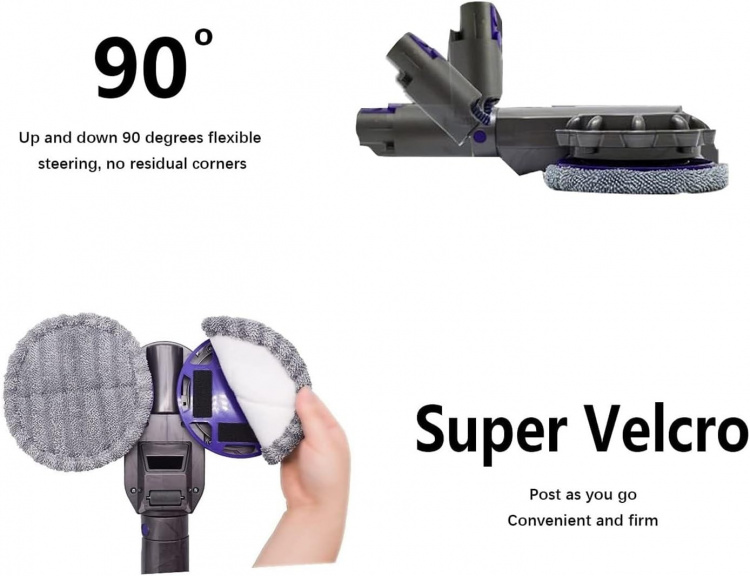 Våtmoppshuvud till Dyson V6, V7, V11