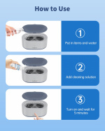 Ultraljudsrengörare 46KHz - Effektiv och skonsam rengöring Ultraljudsrengörare 46KHz - Effektiv och skonsam rengöring
