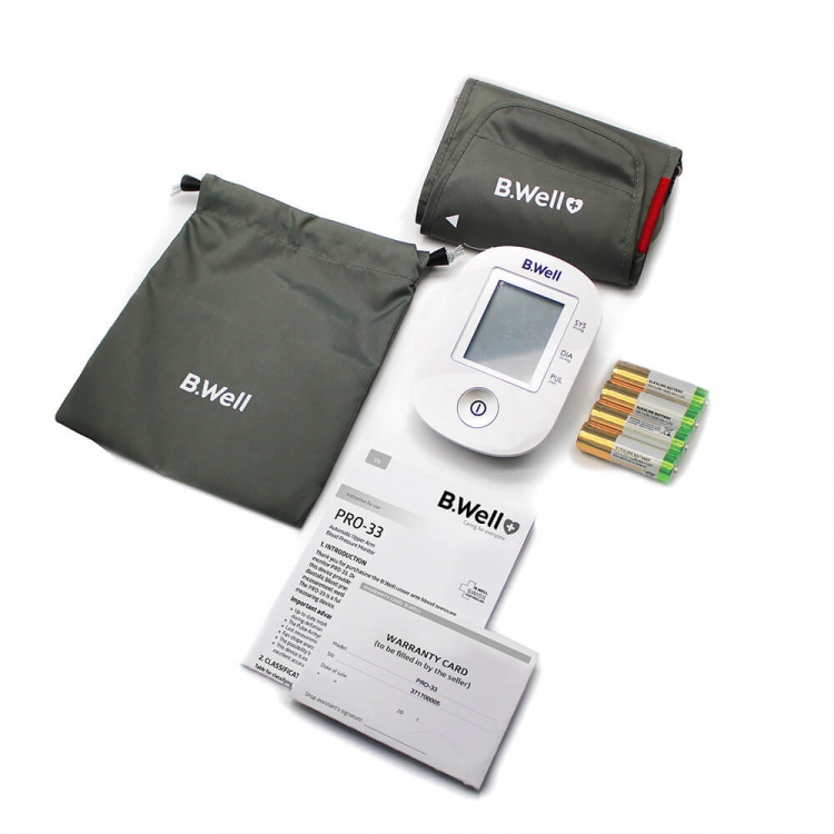 B.WELL Blodtrycksmätare Pro-33 M Manschett, Ett Mem