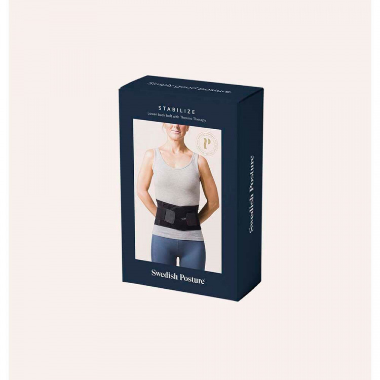 SWEDISH POSTURE Stabilize Ländryggsbälte med värmedyna L