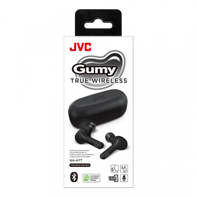 JVC Hörlur In-Ear True Wireless Gumy HA-A7T Svart JVC Hörlur In-Ear True Wireless Gumy HA-A7T Svart