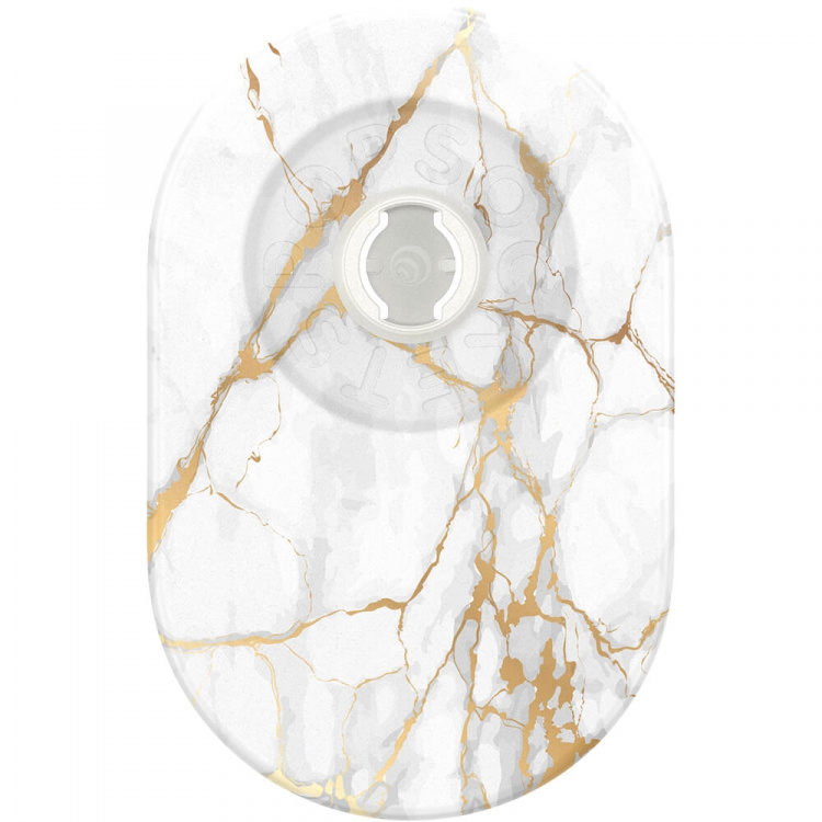 PopSockets PopGrip För MagSafe Guld Lutz Marble