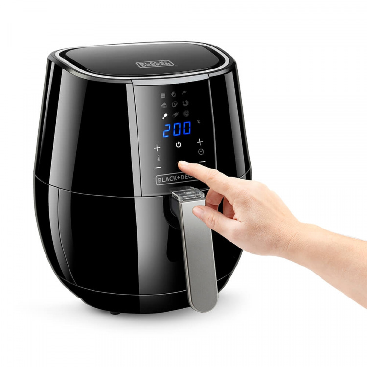 BLACK+DECKER Air Fryer Digital Control 3,5L Svart BLACK+DECKER Air Fryer Digital Control 3,5L Svart