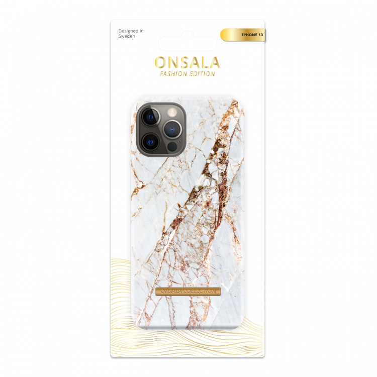 Onsala Mobilskal Soft White Rhino Marble - iPhone 13