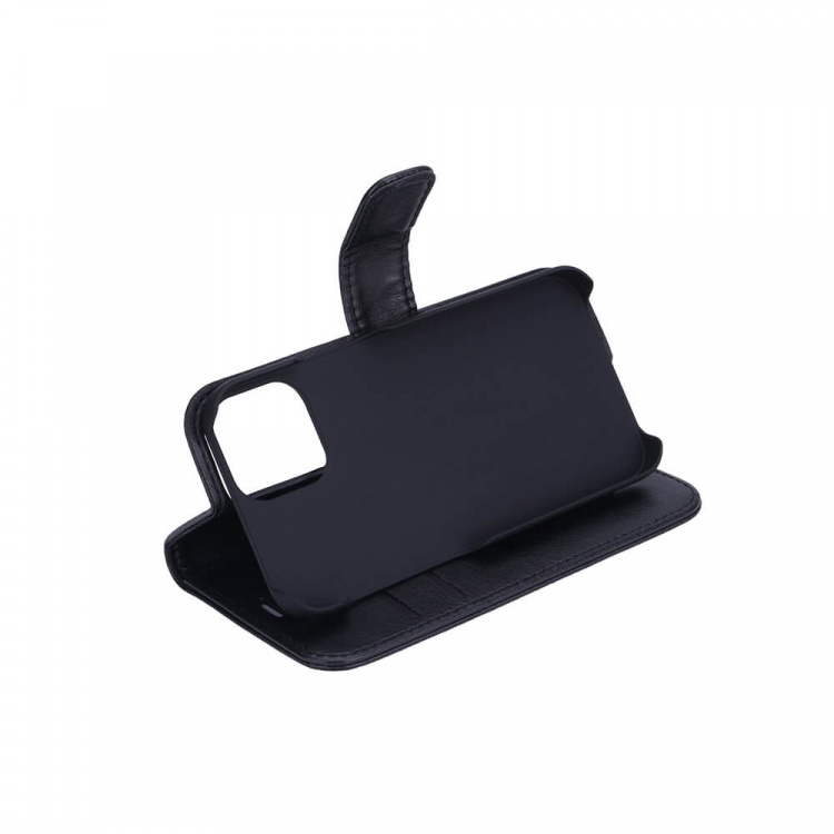 Radicover Strålningsskydd Mobilfodral PU-Läder iPhone 13 Mini Flipcover Svart Radicover Strålningsskydd Mobilfodral PU-Läder iPhone 13 Mini Flipcover Svart