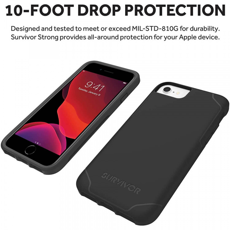 SURVIVOR Mobilskal Strong iPhone 6/7/8/SE (2020) Svart