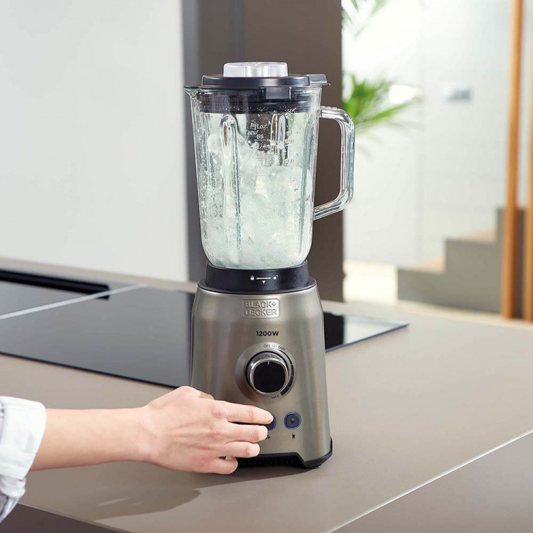 BLACK+DECKER Mixer 1200W Borstat Stål BLACK+DECKER Mixer 1200W Borstat Stål