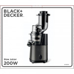 BLACK+DECKER Slow Juicer BXJE200E Borstat Rostfritt Stål
