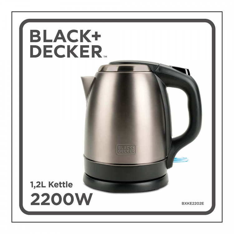 BLACK+DECKER Vattenkokare 1,2L Borstat Stål