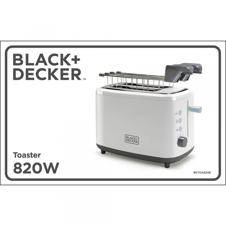 BLACK+DECKER Brödrost 2-Skivor Vit