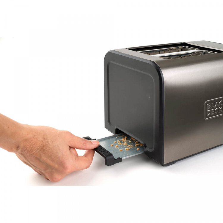 BLACK+DECKER Brödrost 2-Skivor Borstat Stål BLACK+DECKER Brödrost 2-Skivor Borstat Stål