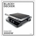 BLACK+DECKER Bordsgrill, Extra Platta 2000W, Borstat Stål