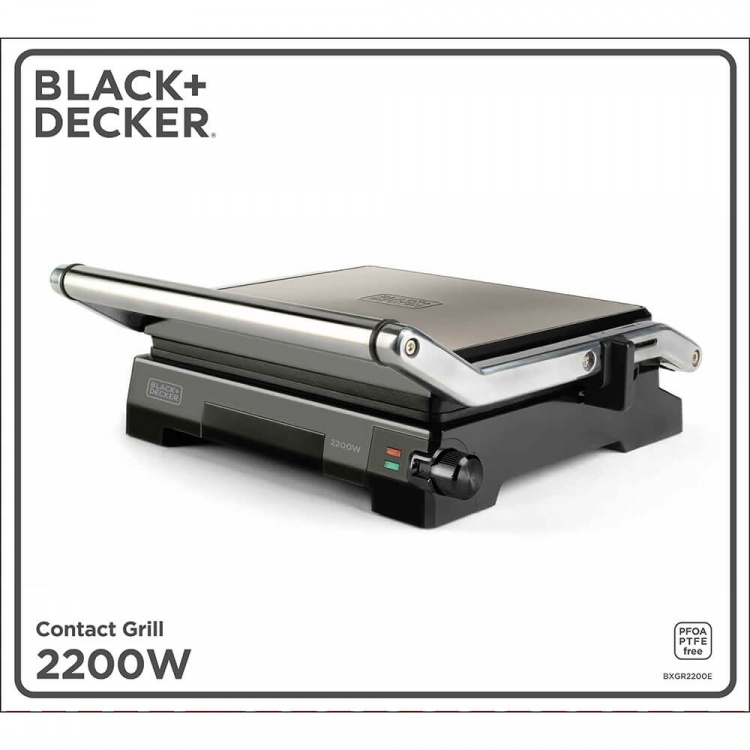 BLACK+DECKER Bordsgrill Temp Control 2200W Brushed