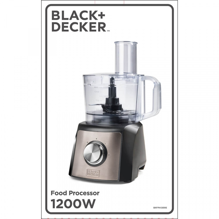 BLACK+DECKER Matberedare 1200W Borstat Stål BLACK+DECKER Matberedare 1200W Borstat Stål