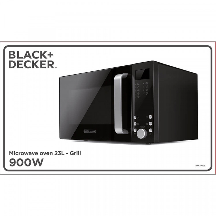 BLACK+DECKER Mikrovågsugn Digital 23L 900W Svart
