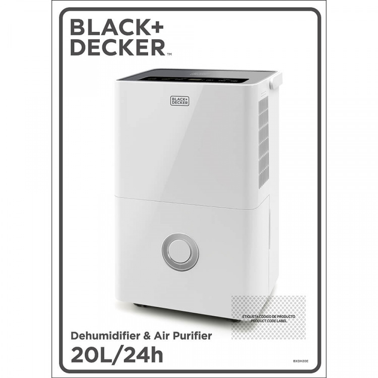 BLACK+DECKER Avfuktare + Luftrenare 20L