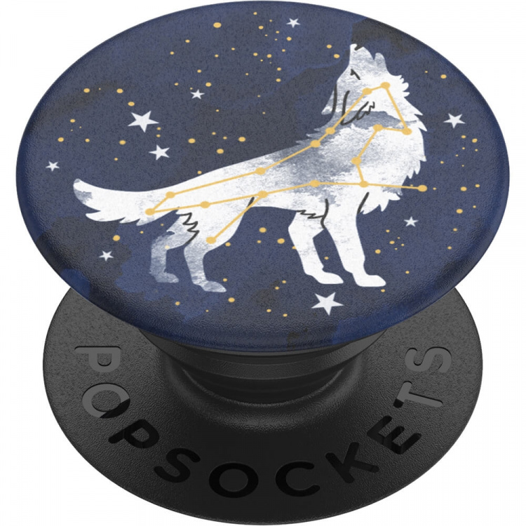 PopSockets Sirius Wolf Avtagbart Grip med Ställfunktion