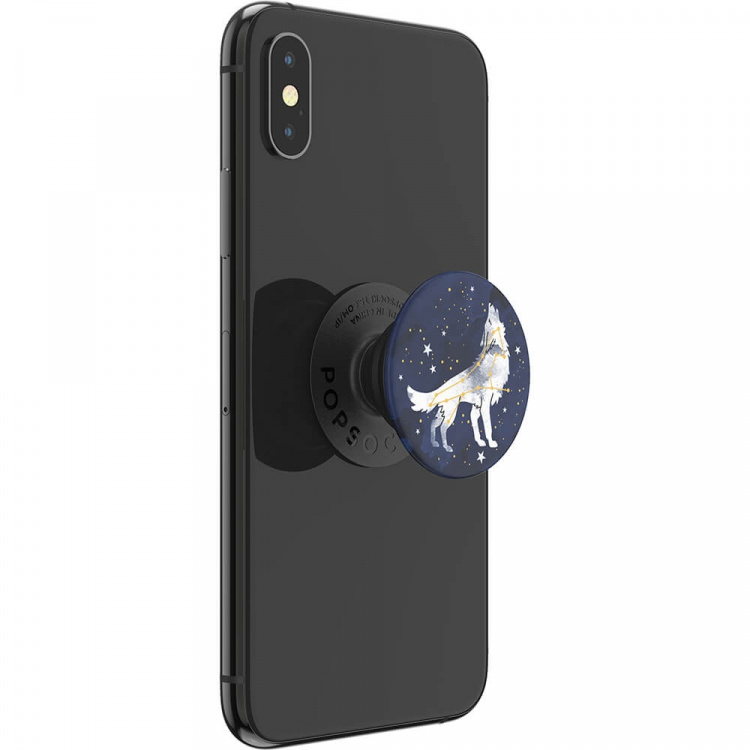 PopSockets Sirius Wolf Avtagbart Grip med Ställfunktion