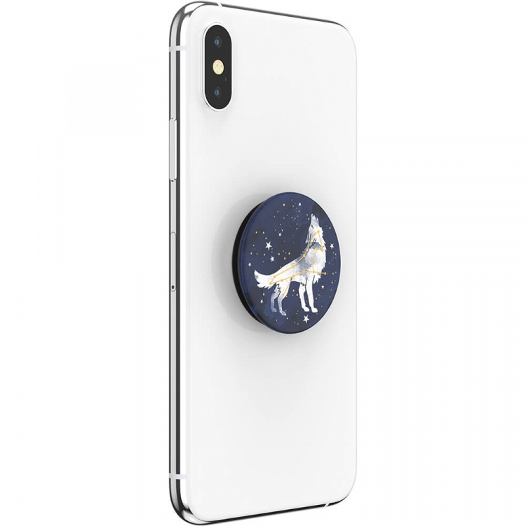 PopSockets Sirius Wolf Avtagbart Grip med Ställfunktion
