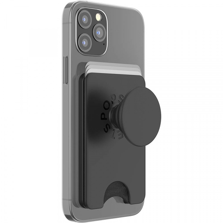 PopSockets PopWallet+ för Magsafe med Grip Svart PopSockets PopWallet+ för Magsafe med Grip Svart