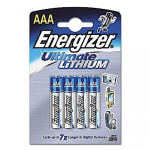 ENERGIZER Batteri AAA/LR03 Ultimate Lithium 4-pack ENERGIZER Batteri AAA/LR03 Ultimate Lithium 4-pack