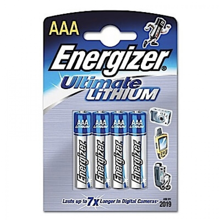 ENERGIZER Batteri AAA/LR03 Ultimate Lithium 4-pack ENERGIZER Batteri AAA/LR03 Ultimate Lithium 4-pack