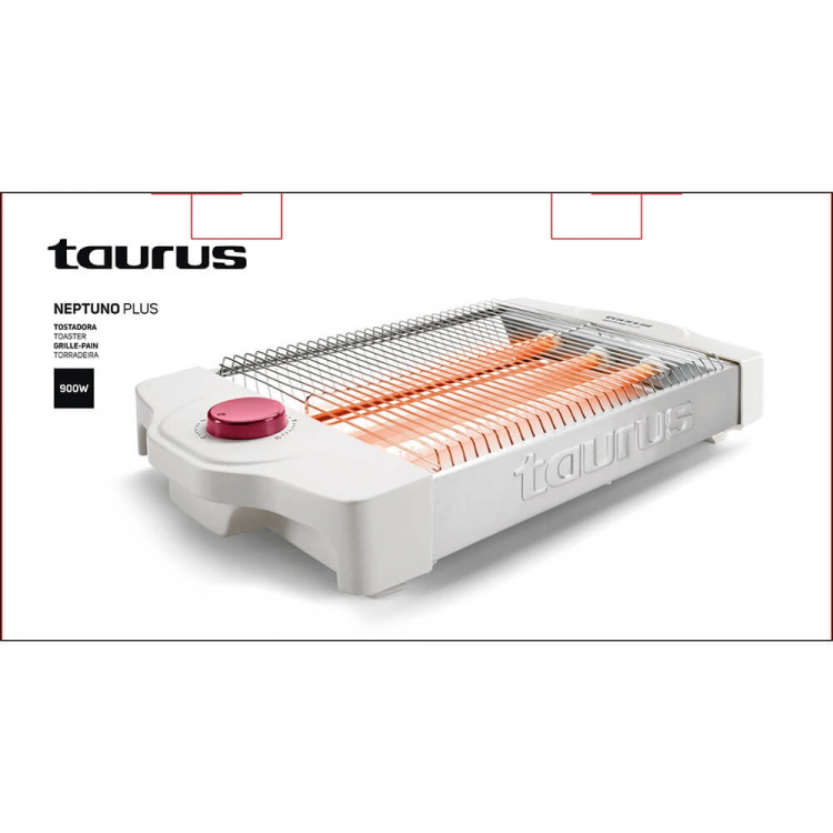 Taurus Flat Brödrost Neptuno Plus 900W