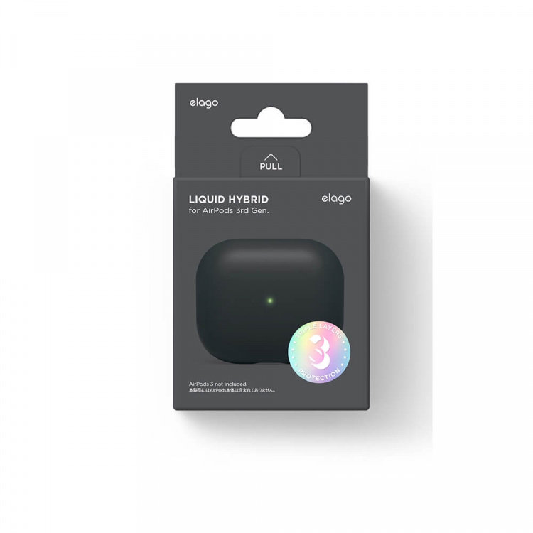 Elago AirPods 3 Liquid Hybrid-fodral Svart Elago AirPods 3 Liquid Hybrid-fodral Svart