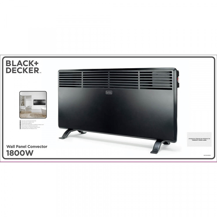 BLACK+DECKER Elradiator 1800W Svart BLACK+DECKER Elradiator 1800W Svart