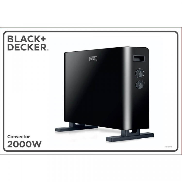 BLACK+DECKER Konvektorelement 2000W Svart